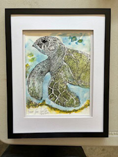 Tortuga Baula con Pez Piloto Original