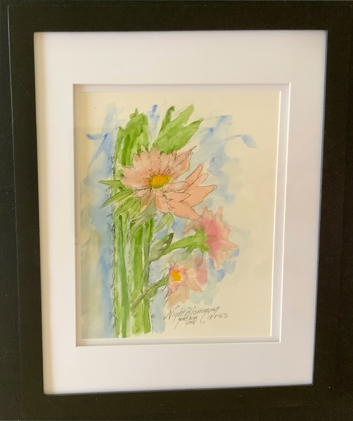 Night-blooming Cereus Cacti Original - Gene's Pen & Ink