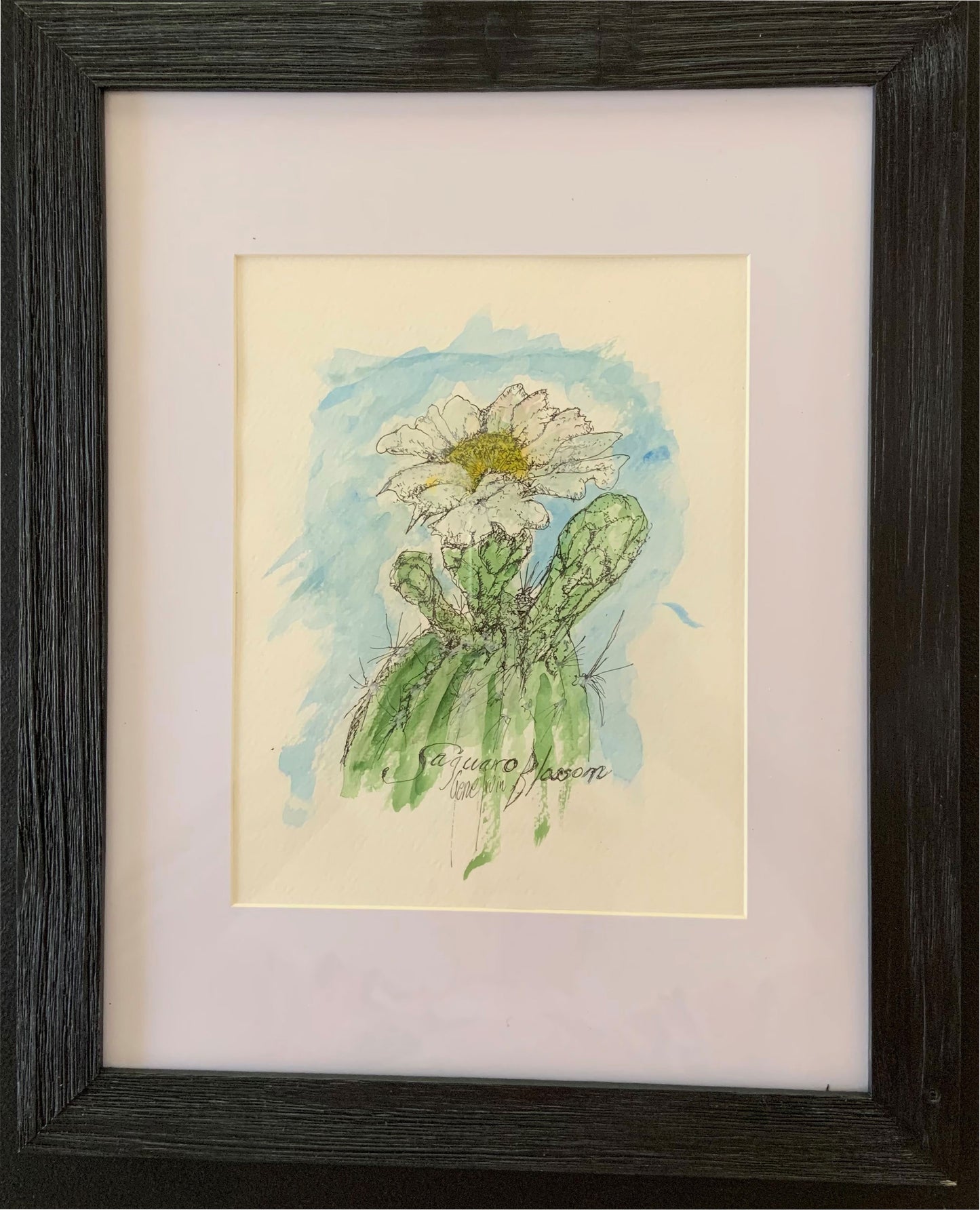 Saguaro Cactus Blossom Original - Gene's Pen & Ink