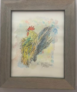 Serama Rooster Original - Gene's Pen & Ink