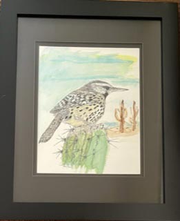 Cactus Wren Original - Gene's Pen & Ink