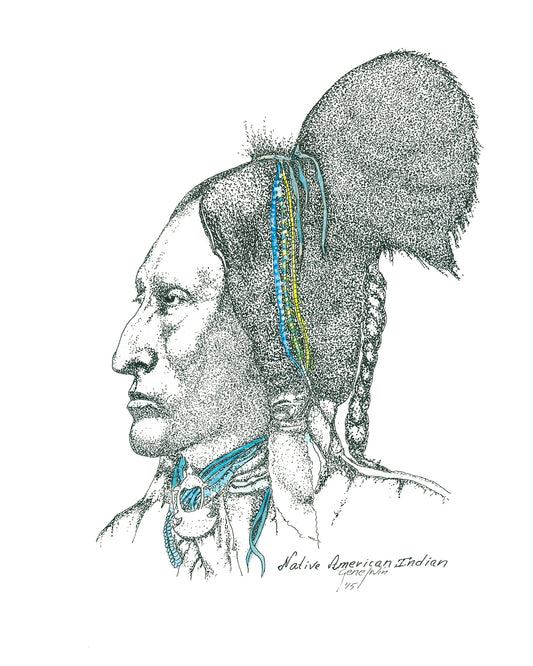 Native American Indian - Gene's Pen & Ink